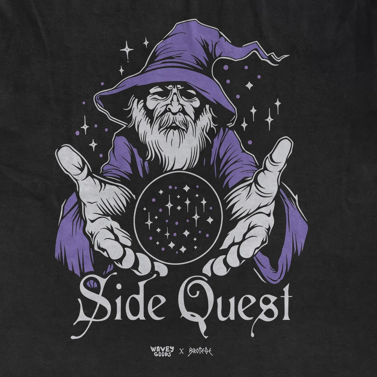 Brotege x Wavey Goods Side Quest Wizard Mystical Journey T-Shirt